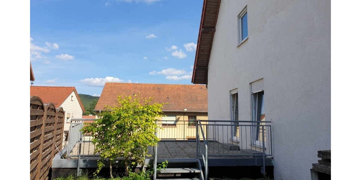 Terrasse auf den Garagen